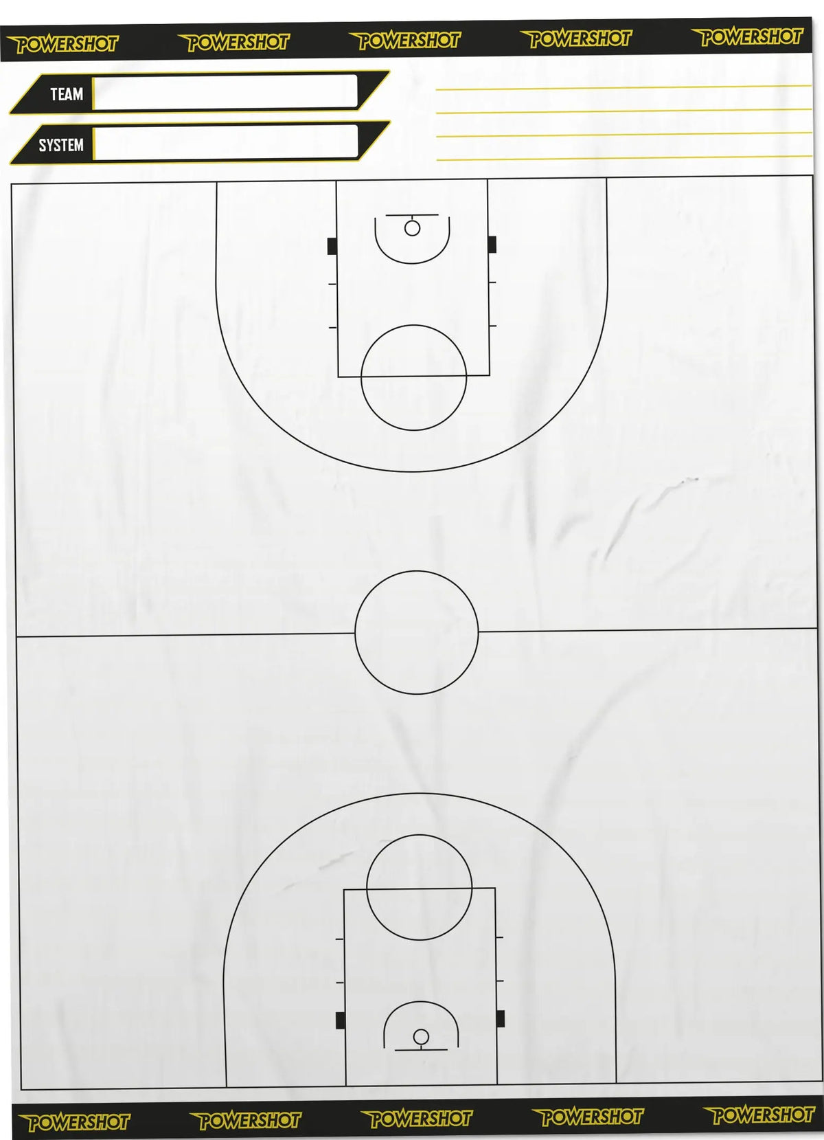 Baloncesto hoja táctica rodillo - Pista completa