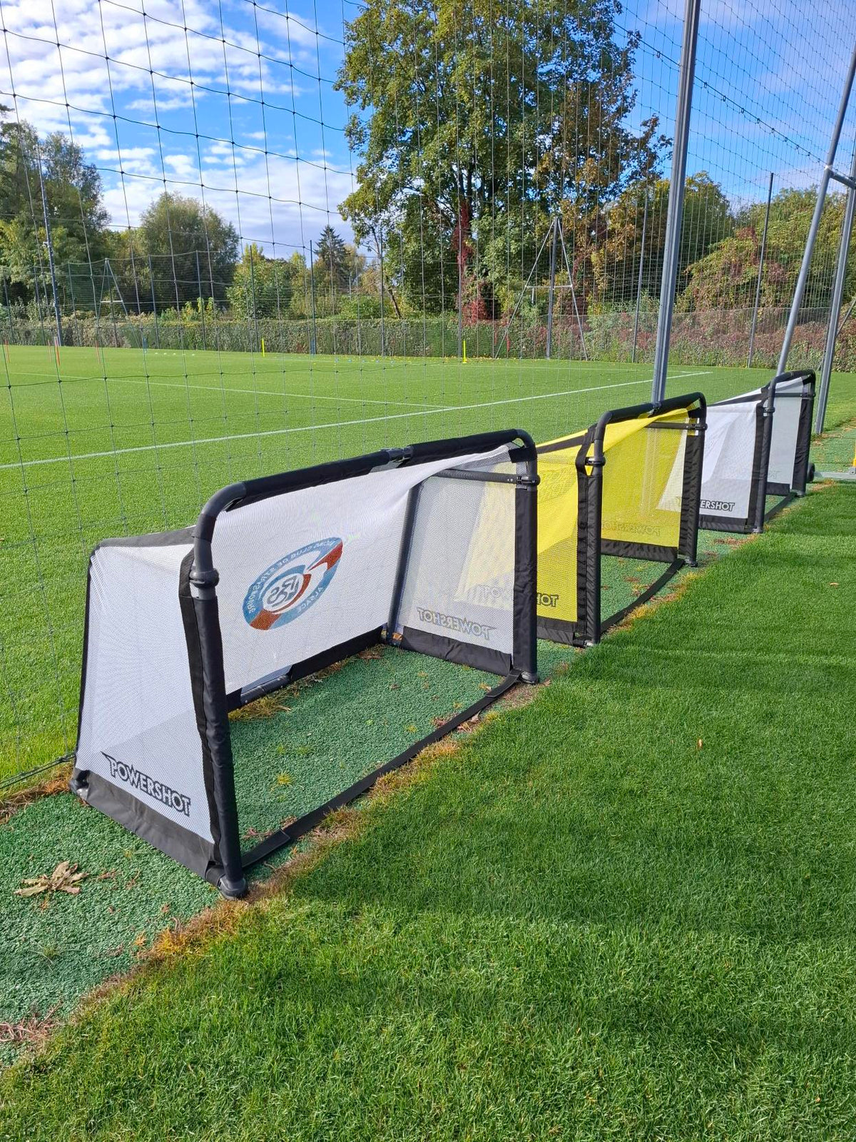 Portería de fútbol plegable blanca - Aluminio - 1,50 x 1 m
