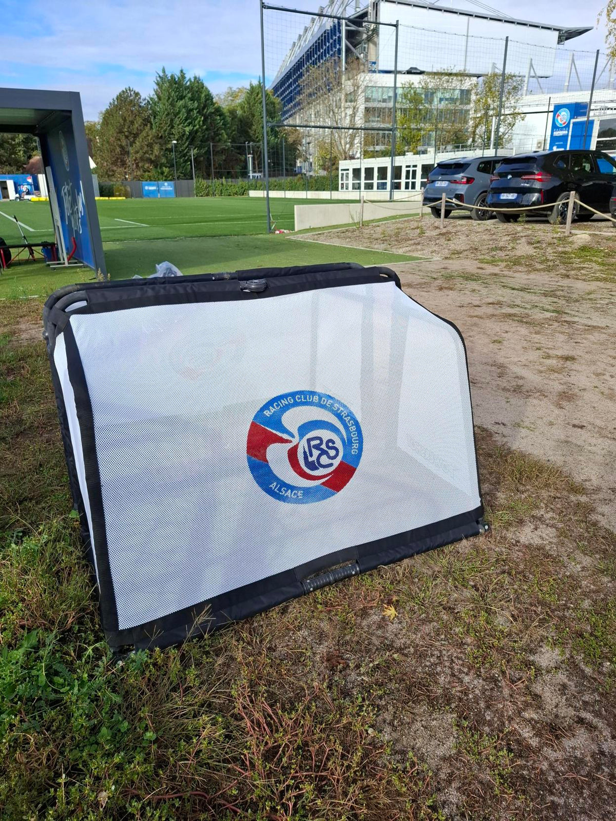 Portería de fútbol plegable blanca - Aluminio - 1,50 x 1 m