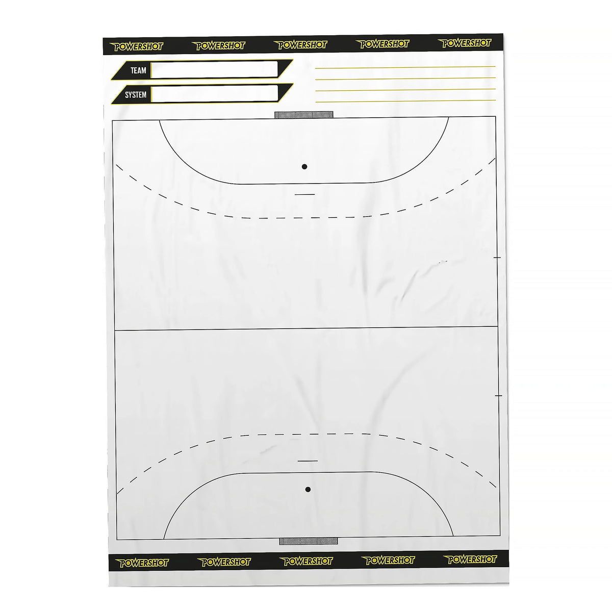 Rollo de hojas tácticas para balonmano - Cancha completa