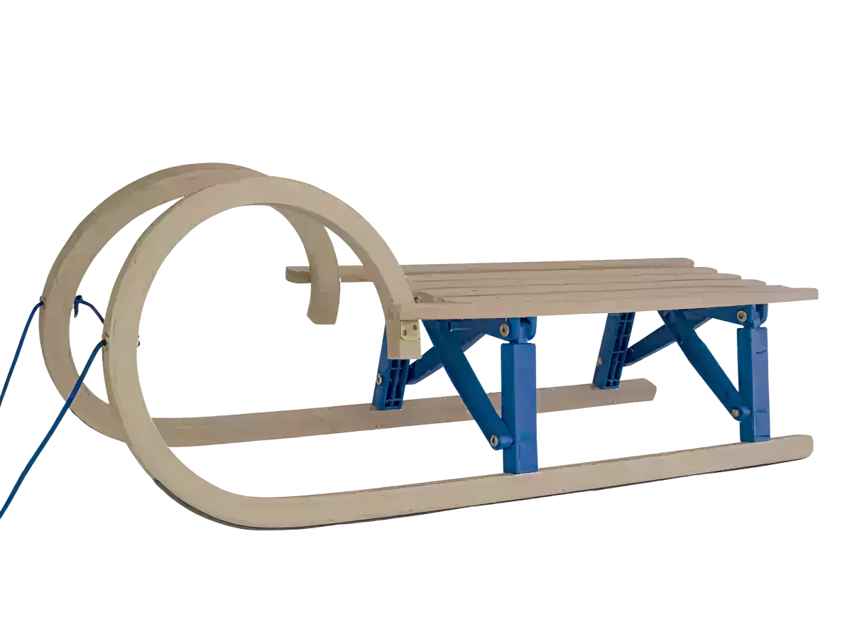 Trineo de caracol de madera plegable - 100cm