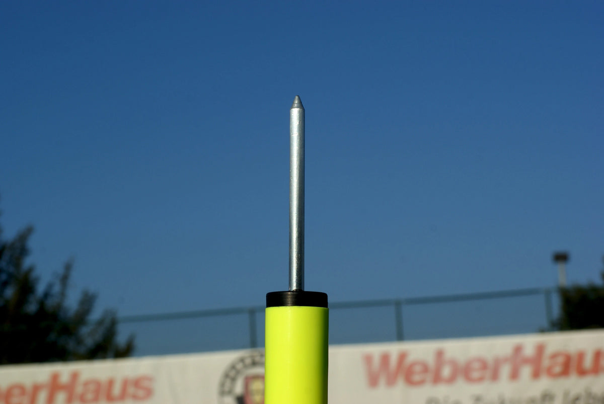 Juego de 10 postes de slalom amarillo neón con estacas para el suelo – 172cm