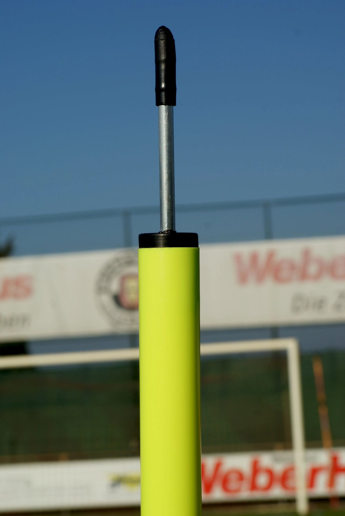 Juego de 10 postes de slalom amarillo neón con estacas para el suelo – 172cm