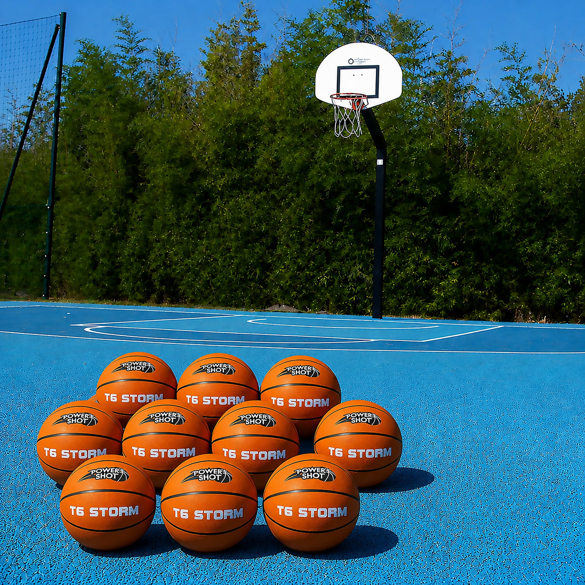 Lote de 10 balones de baloncesto Storm T6 - Bomba y bolsa GRATIS