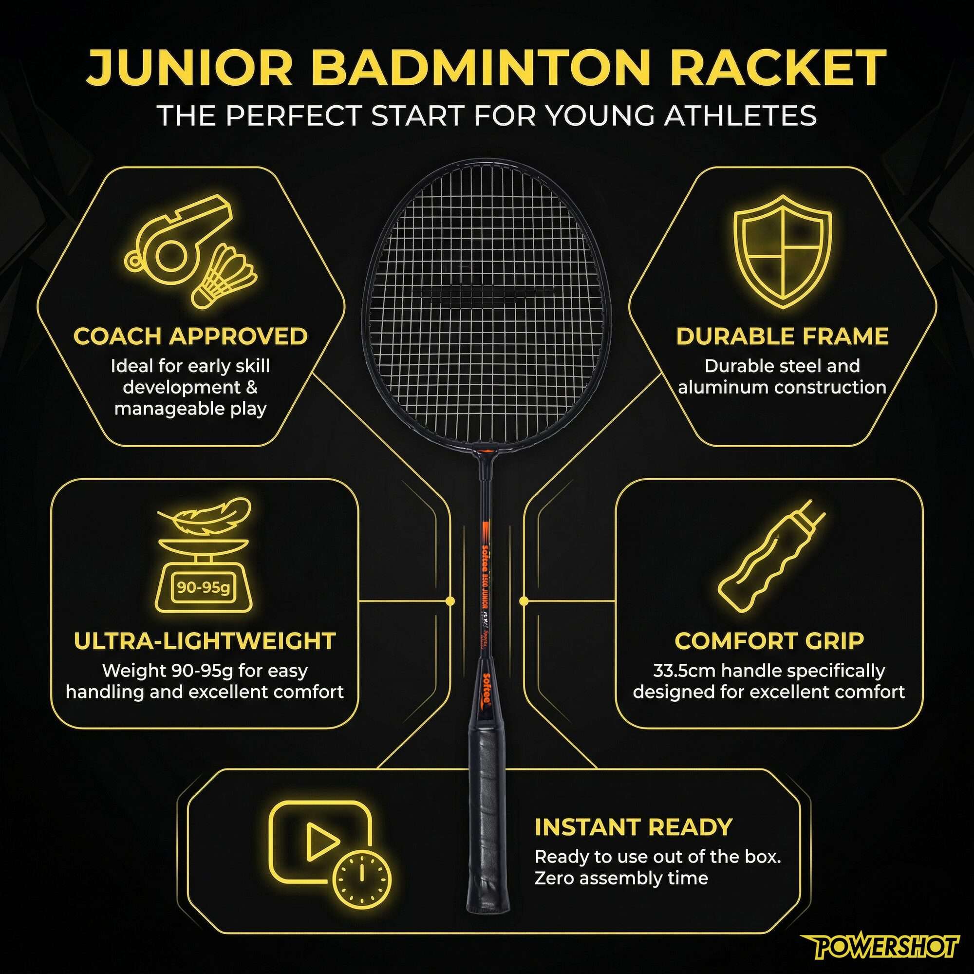 Image du produit : Raquetas de bádminton para deportes juveniles