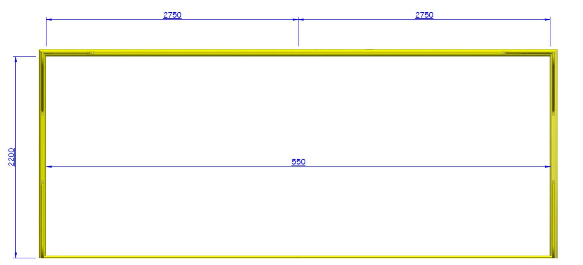 Image du produit : Portería de fútbol playa 5.5x2.2m- FIJA Aluminio