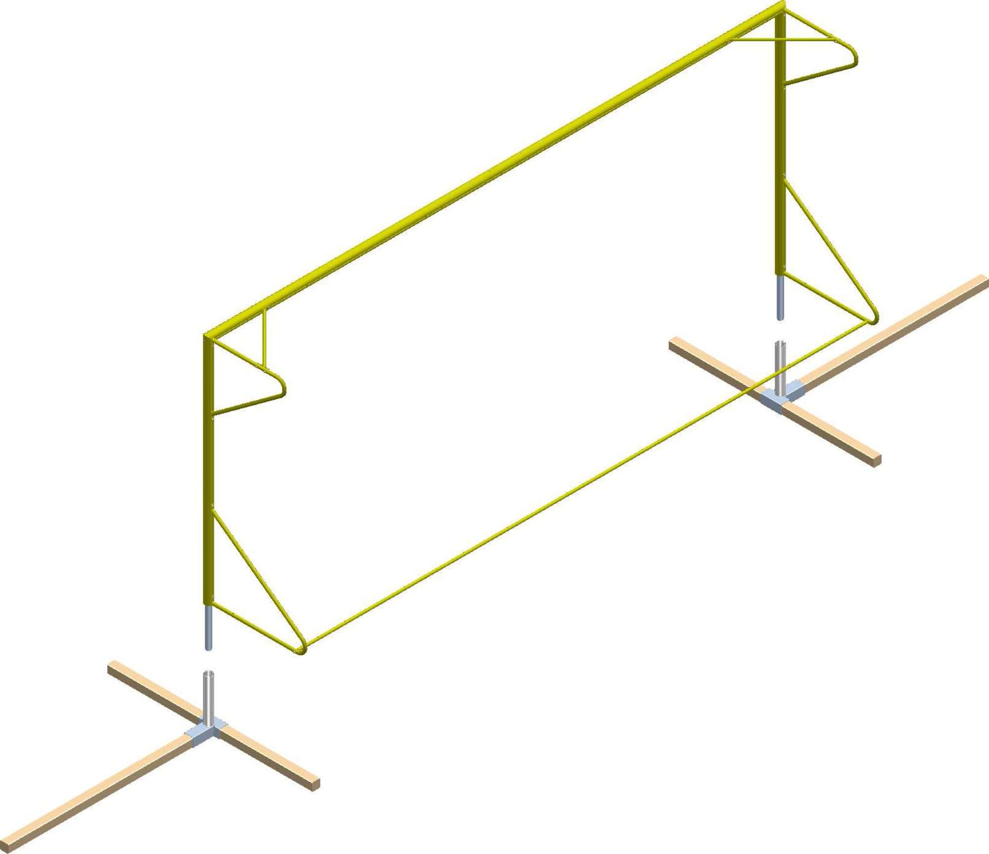 Image du produit : Portería de fútbol playa 5.5x2.2m- FIJA Aluminio