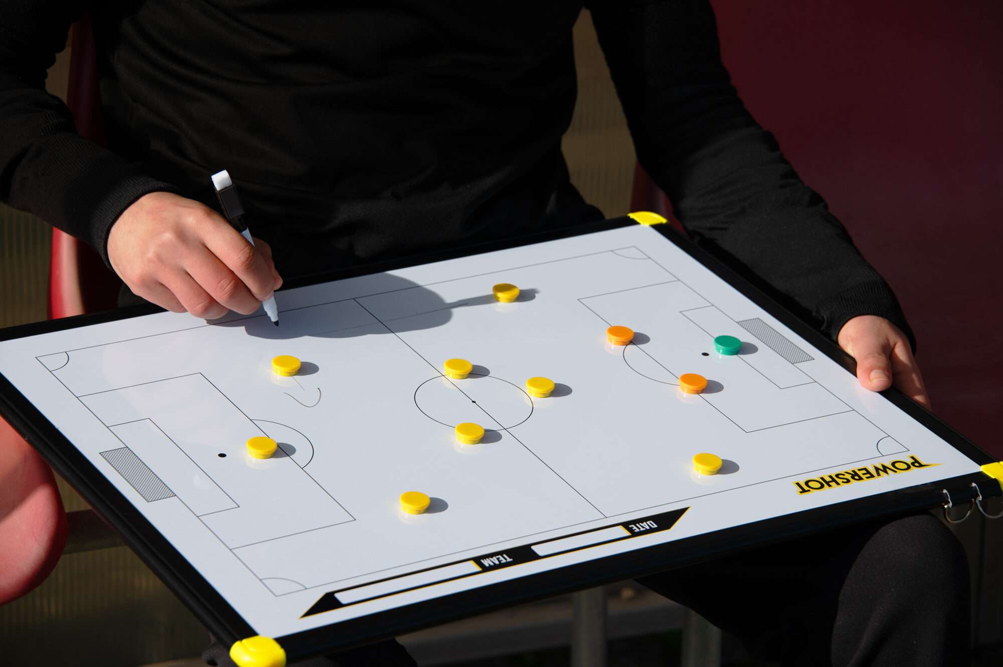 Image du produit : Pizarra magnética táctica de fútbol 60x45cm + bolsa de transporte
