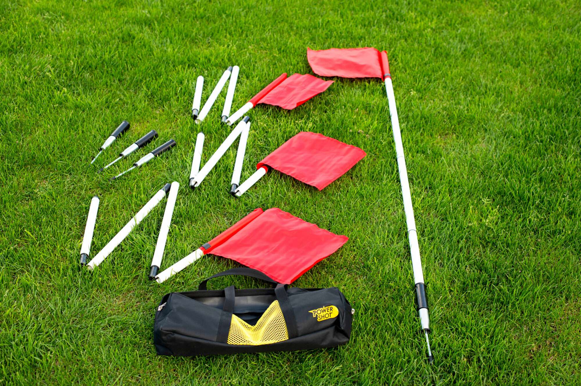 Image du produit : Lote de 4 postes esquineros de fútbol - Flexibles y plegables