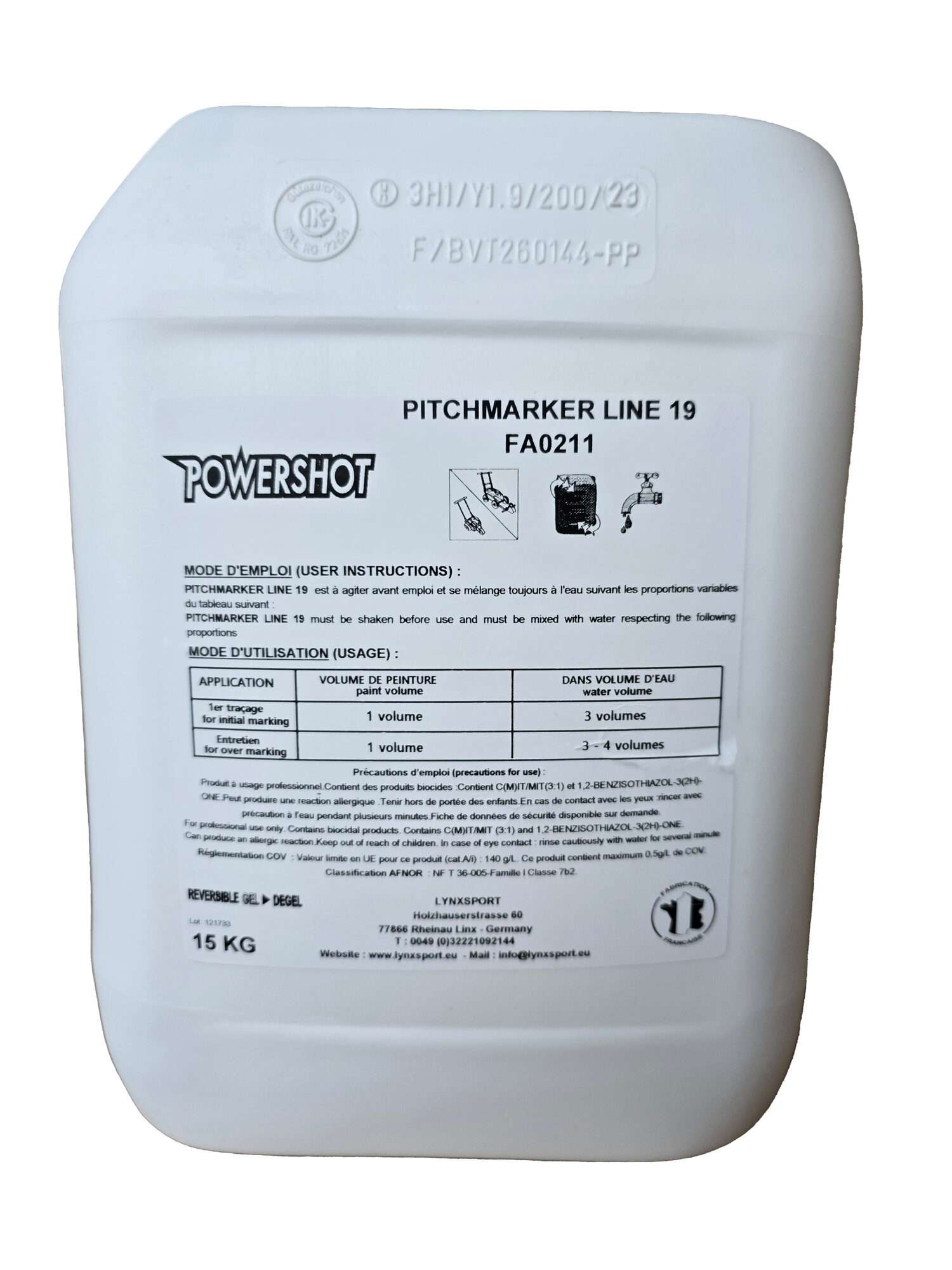 Image du produit : Pintura blanca para marcar el campo