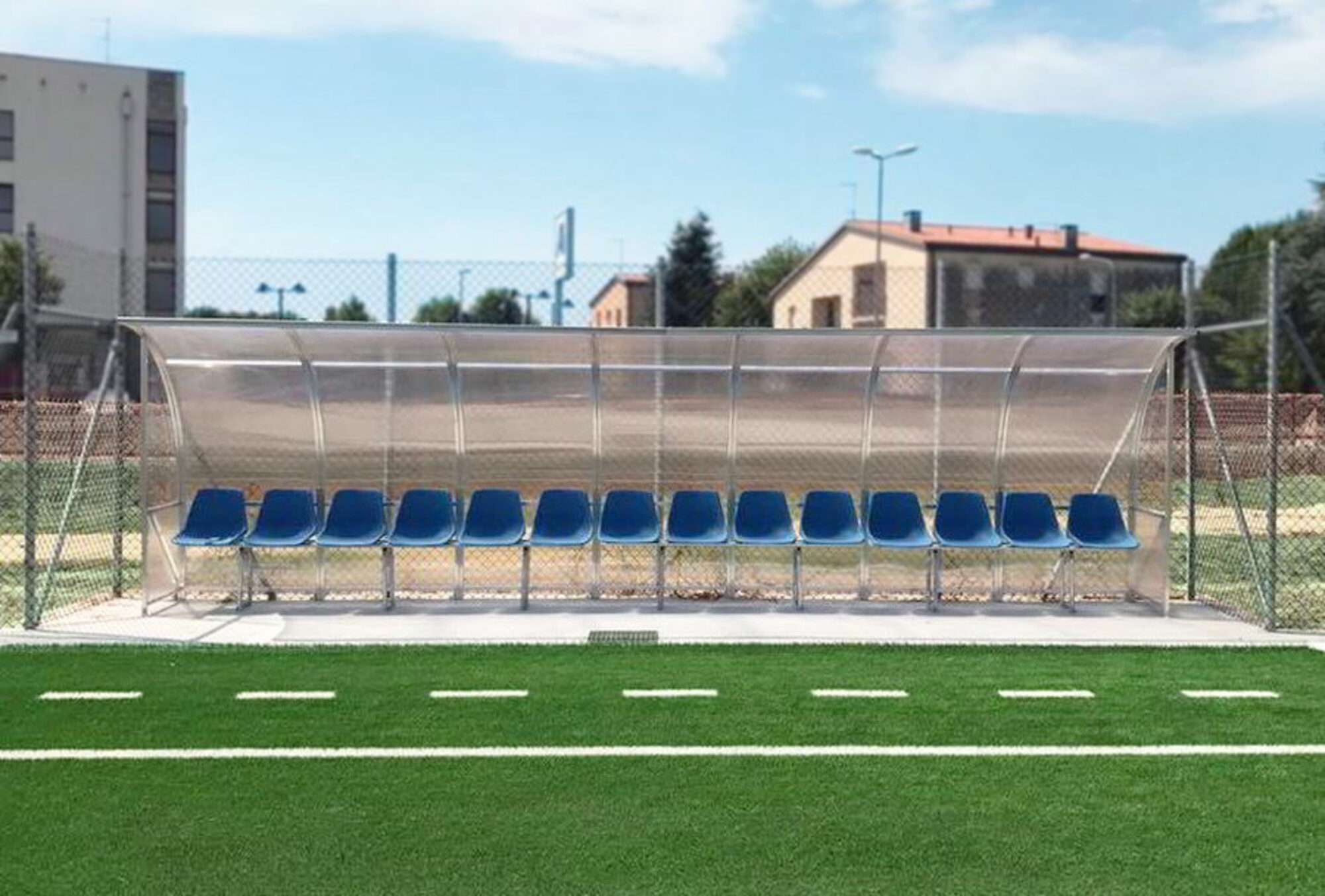 Image du produit : Banquillo cubierto - para jugadores y entrenadores - 2m - 4 asientos