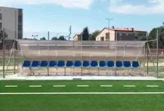 Banquillo cubierto - para jugadores y entrenadores - 2m - 4 asientos