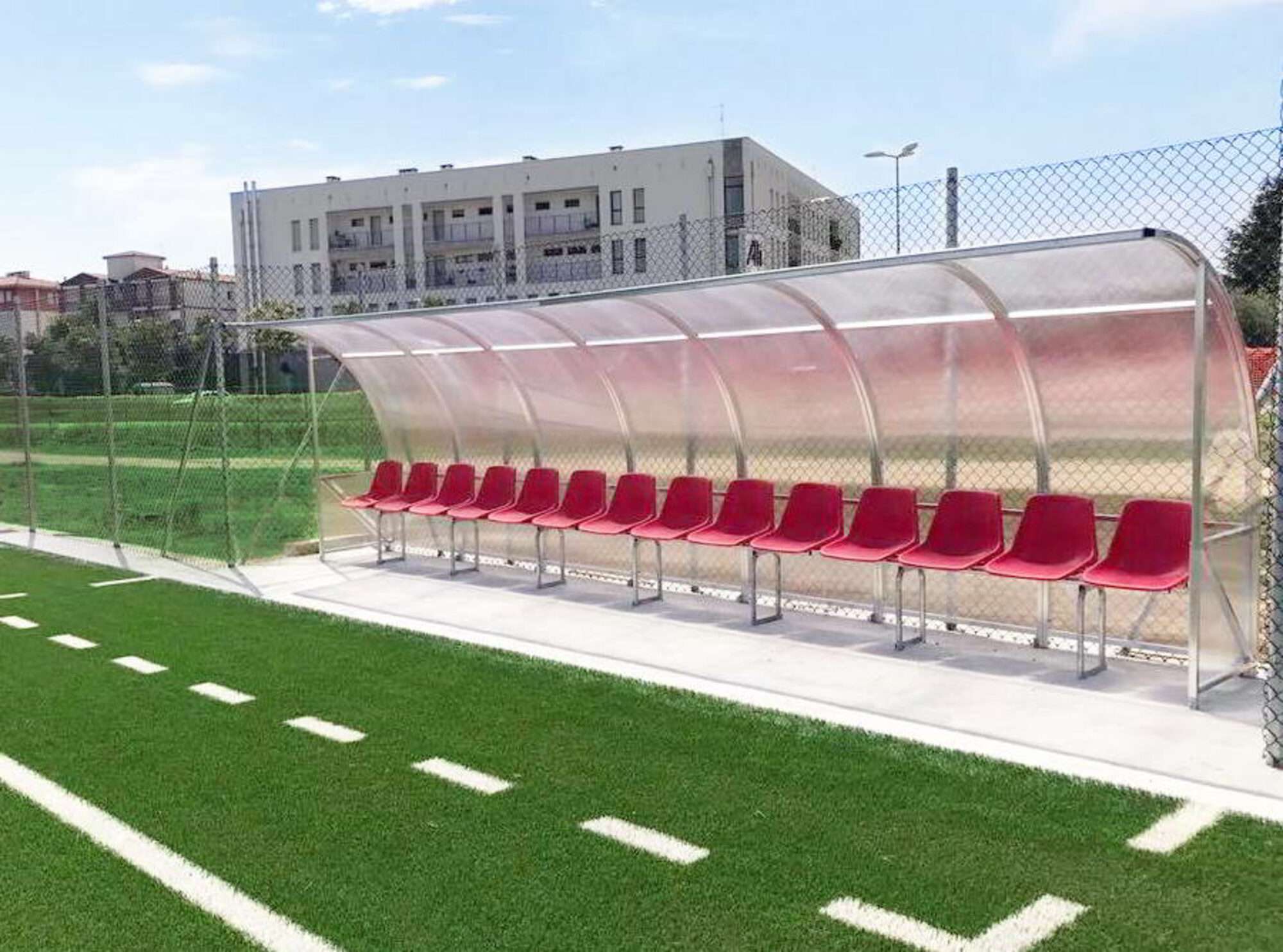 Image du produit : Banquillo cubierto - para jugadores y entrenadores - 6m - 12 asientos