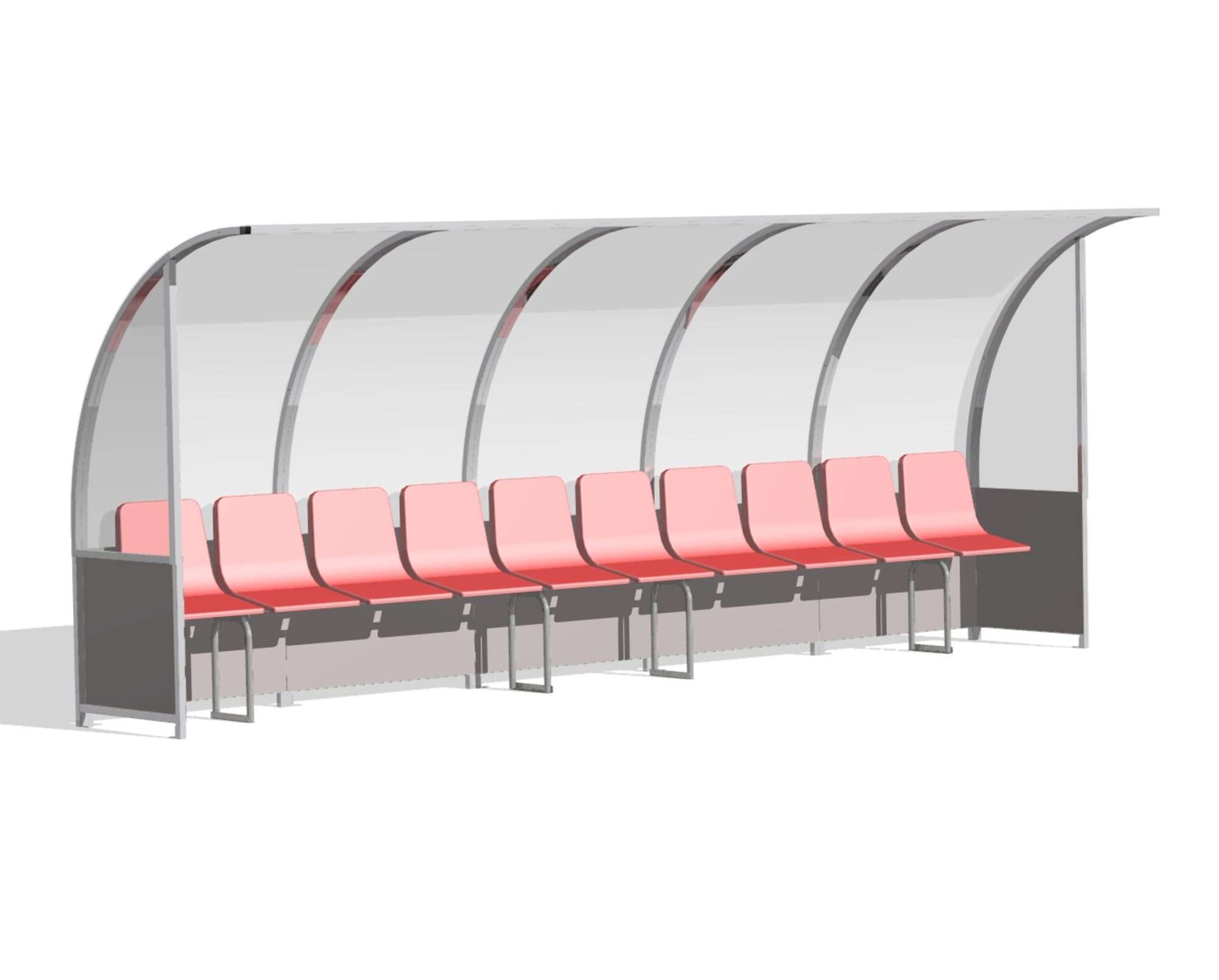 Image du produit : Banquillo cubierto para jugadores/entrenadores 2 - 2m