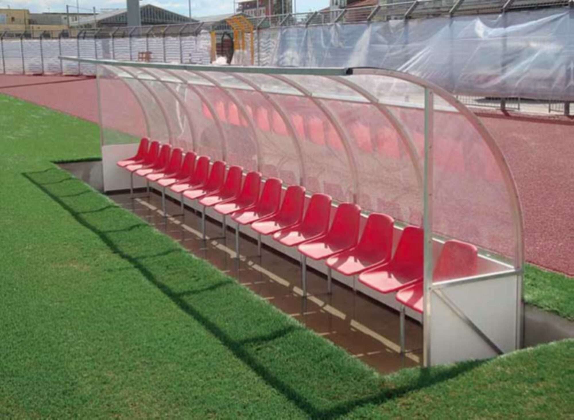 Image du produit : Banquillo cubierto para jugadores/entrenadores 2 - 4m