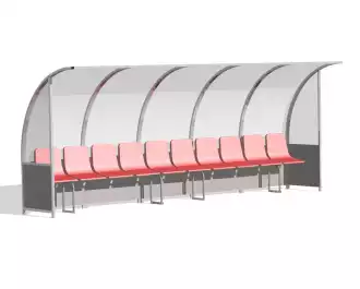 Banquillo cubierto para jugadores/entrenadores 2 - 6m