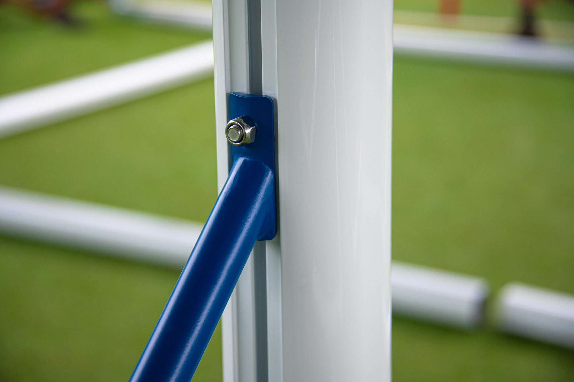 Image du produit : Portería de fútbol 11 - Transportable - Aluminio - PROFESIONAL - 7,32 x 2,44m - Azul