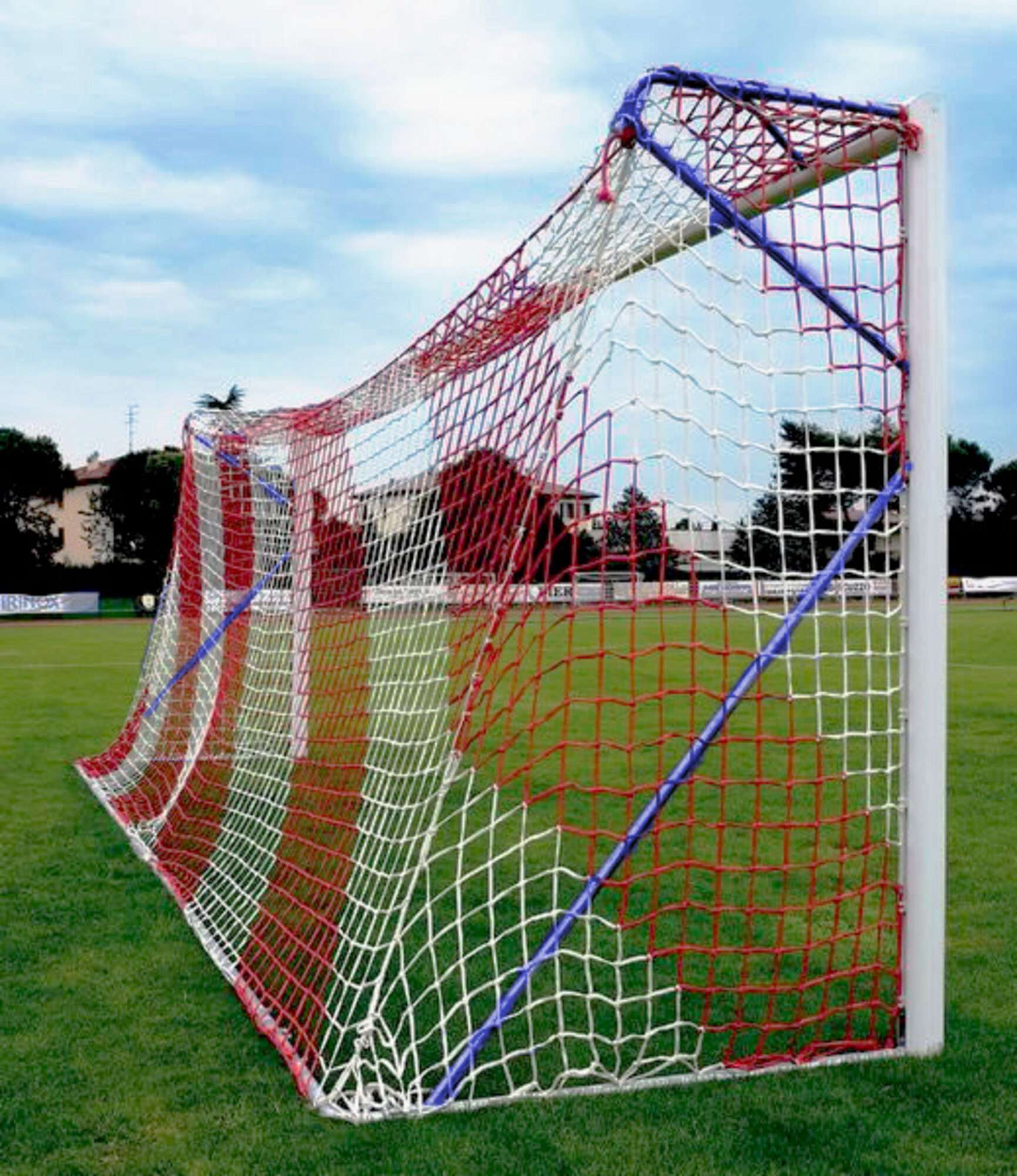 Image du produit : Portería de fútbol 11 transportable - 7,32 x 2,44 m - Aluminio - Azul