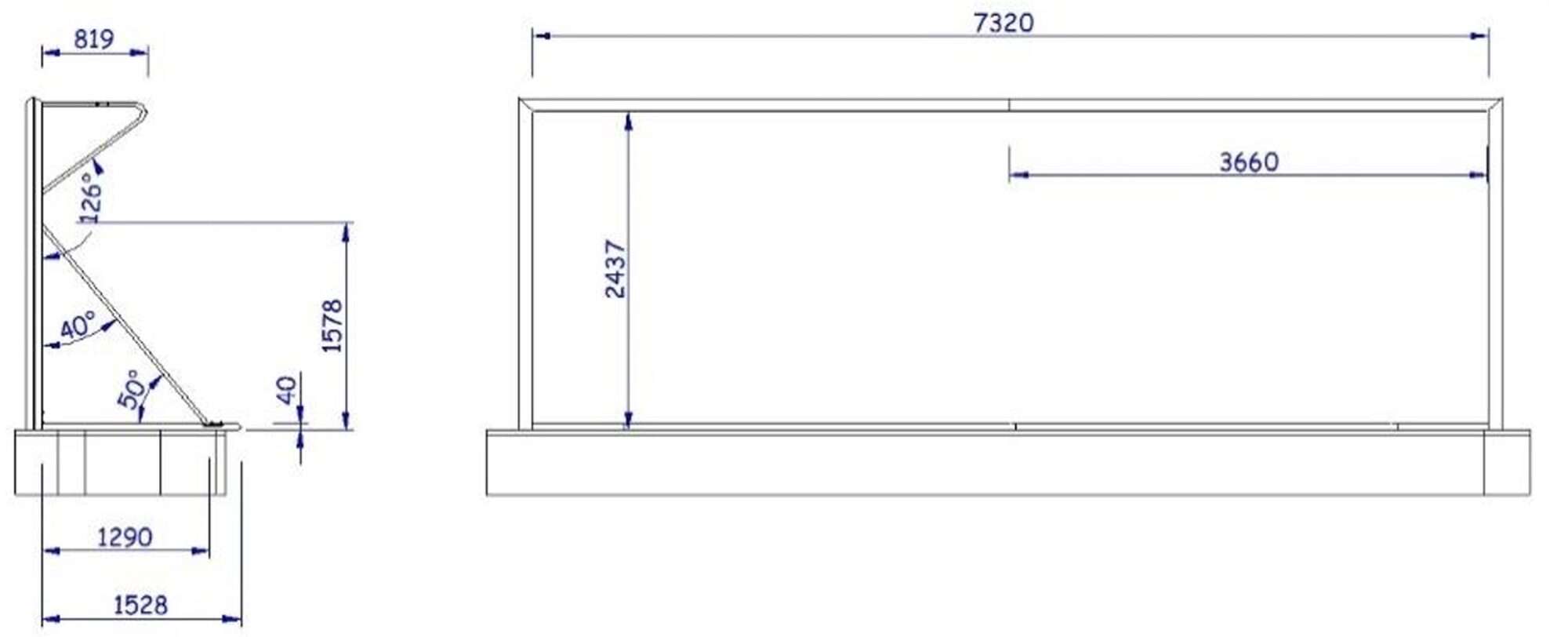 Image du produit : Portería de fútbol 11 transportable - 7,32 x 2,44 m - Aluminio - Verde