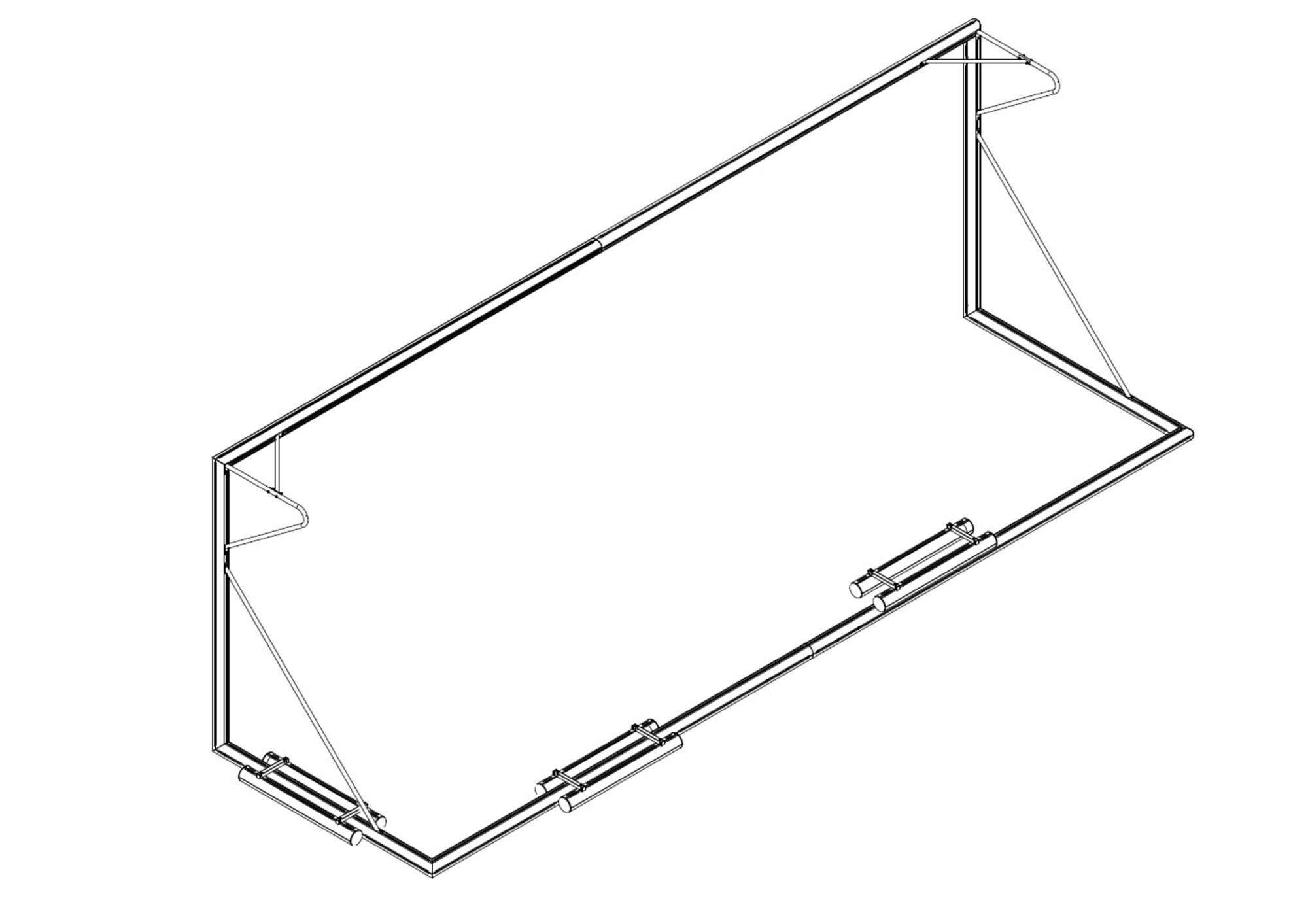 Image du produit : Portería reglamentaria (7,32x2,44) transportable prof. 1,5m