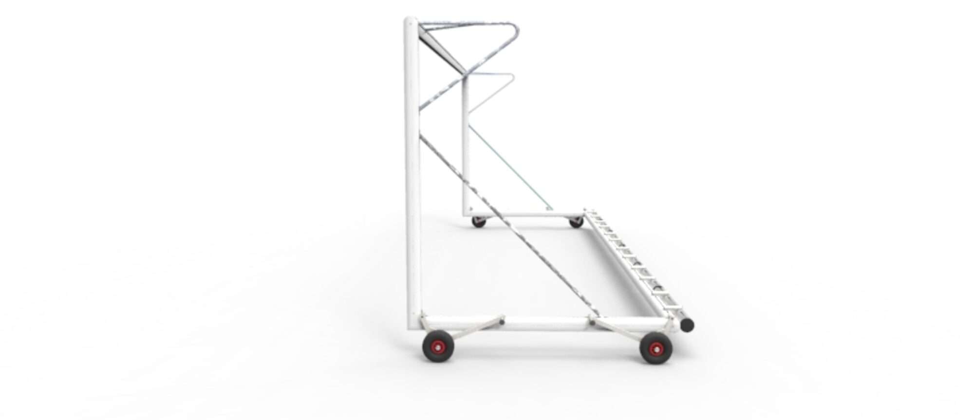 Image du produit : Portería de fútbol 11 transportable en Aluminio Autobalastrada- 7,32 x 2,44 m