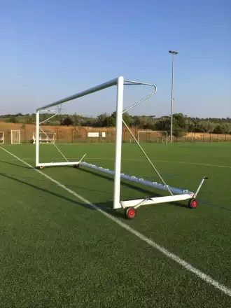 Portería de fútbol 7 / 8 transportable con lastre y ruedas incorporadas - 6 x 2,10 m