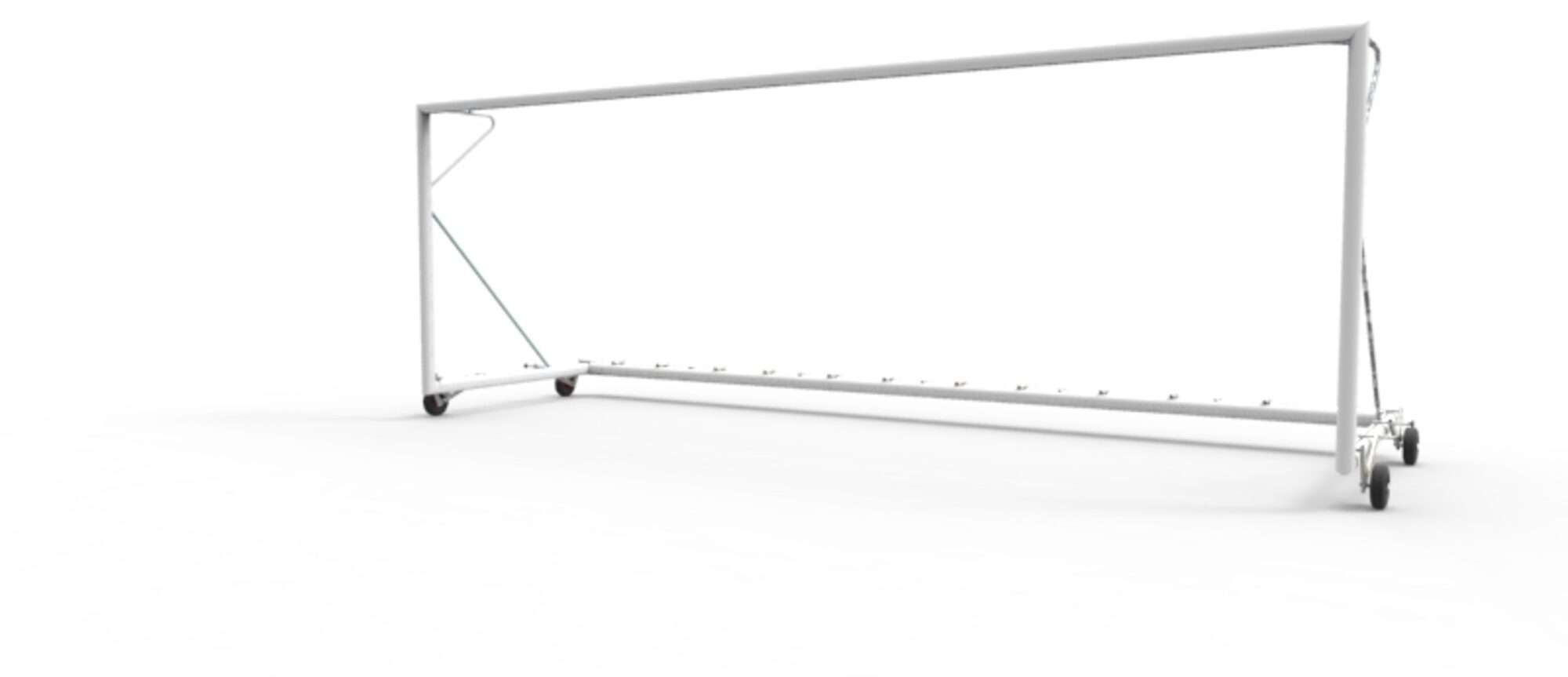 Image du produit : Portería de fútbol 7 / 8 transportable con lastre y ruedas incorporadas - 6 x 2,10 m