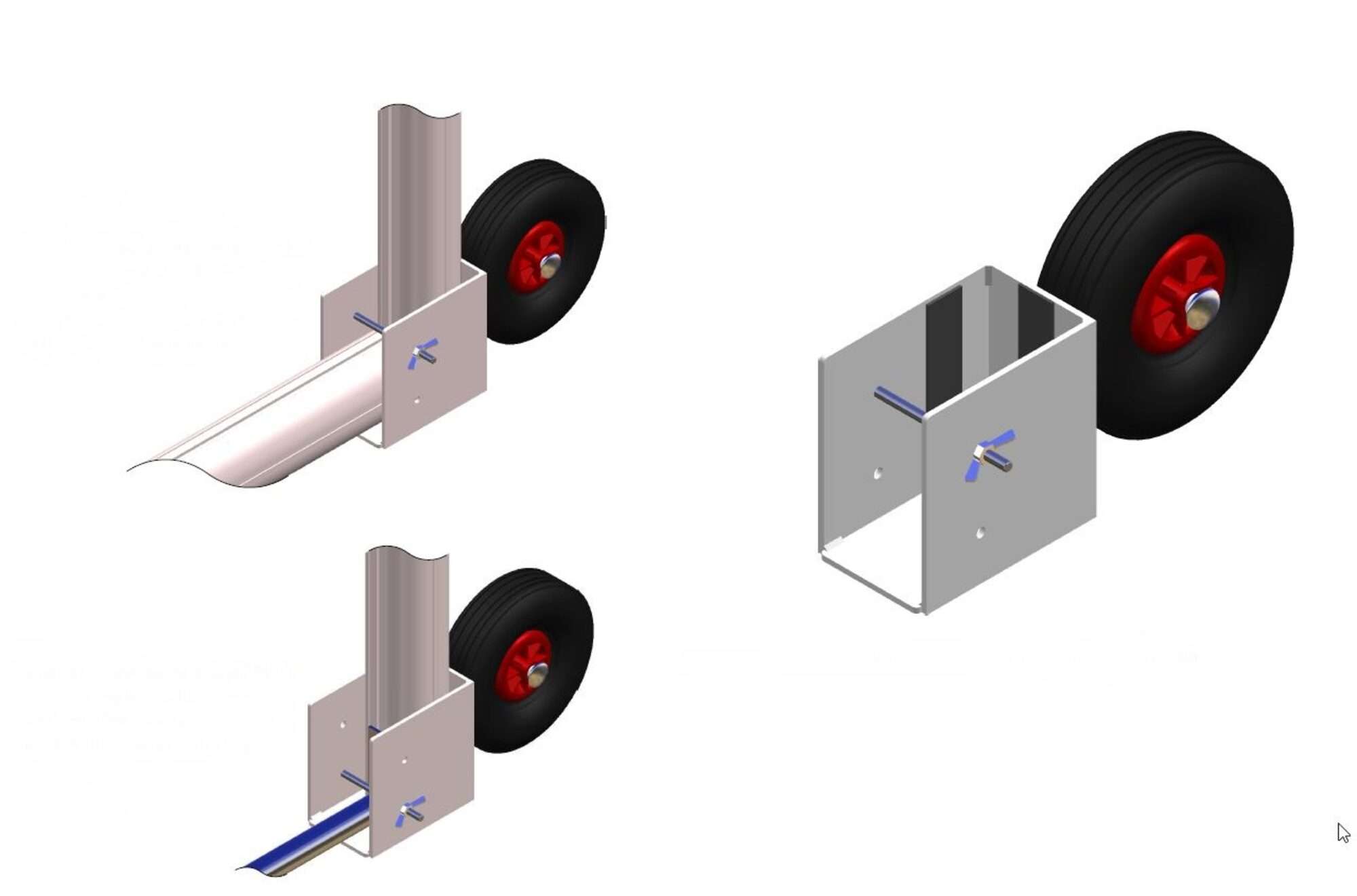 Image du produit : Ruedas para porterías trasladables de fútbol 11 ( perfil 120x100mm)