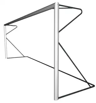 Portería de fútbol 7 transportable 6 x 2,1 m - Aluminio