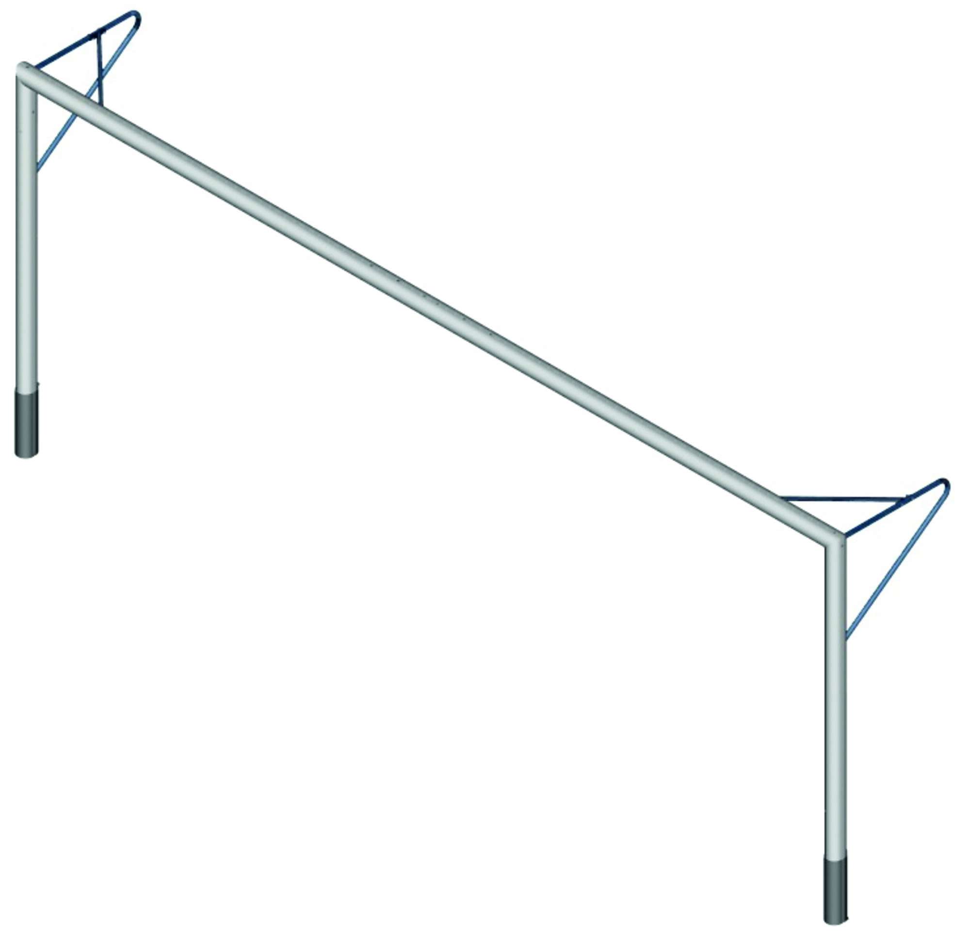 Image du produit : Portería de fútbol para fijar - 6 x 2,10 m - Postes redondos - Aluminio