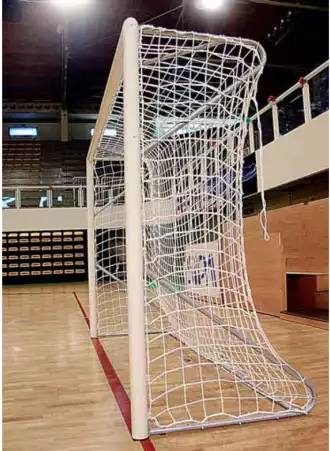 Portería de fútbol para fijar - Aluminio (80 x 80 mm) - 5 x 2 m