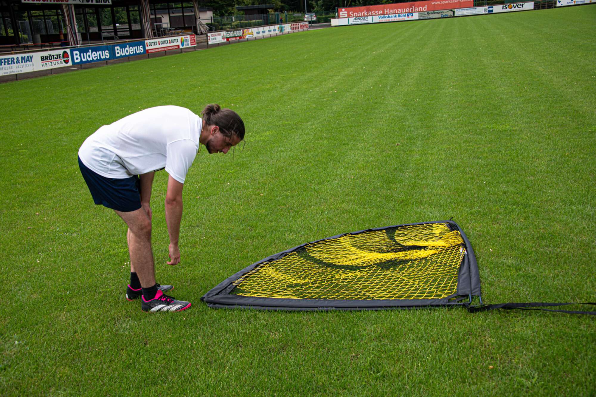 Image du produit : Par de porterías - 2,2x1,5m negro/amarillo - Se entregan con un balón y una bomba