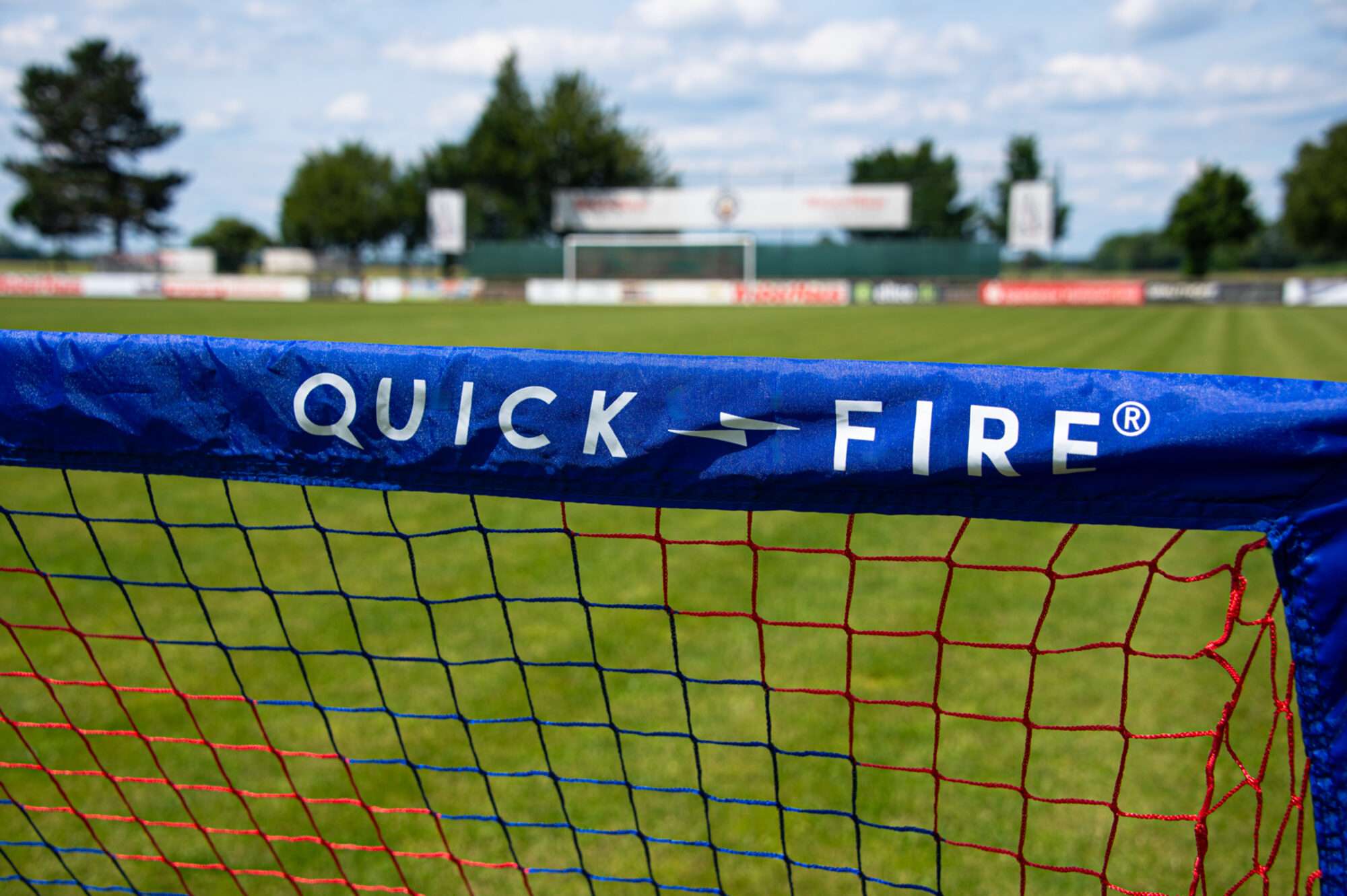 Image du produit : Par de porterías POP UP 1,2 x 0,9 m azul/rojo - POWERSHOT