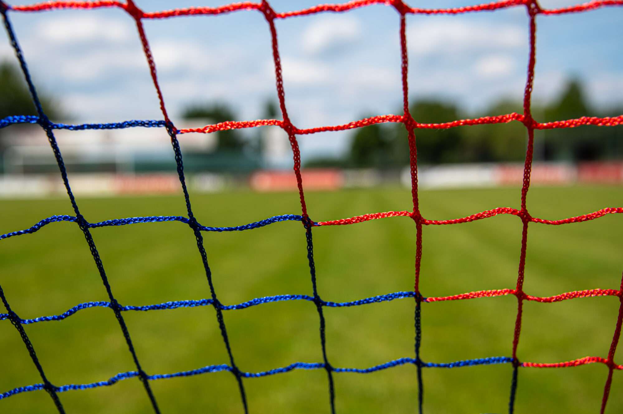 Image du produit : Par de porterías POP UP 1,2 x 0,9 m azul/rojo - POWERSHOT