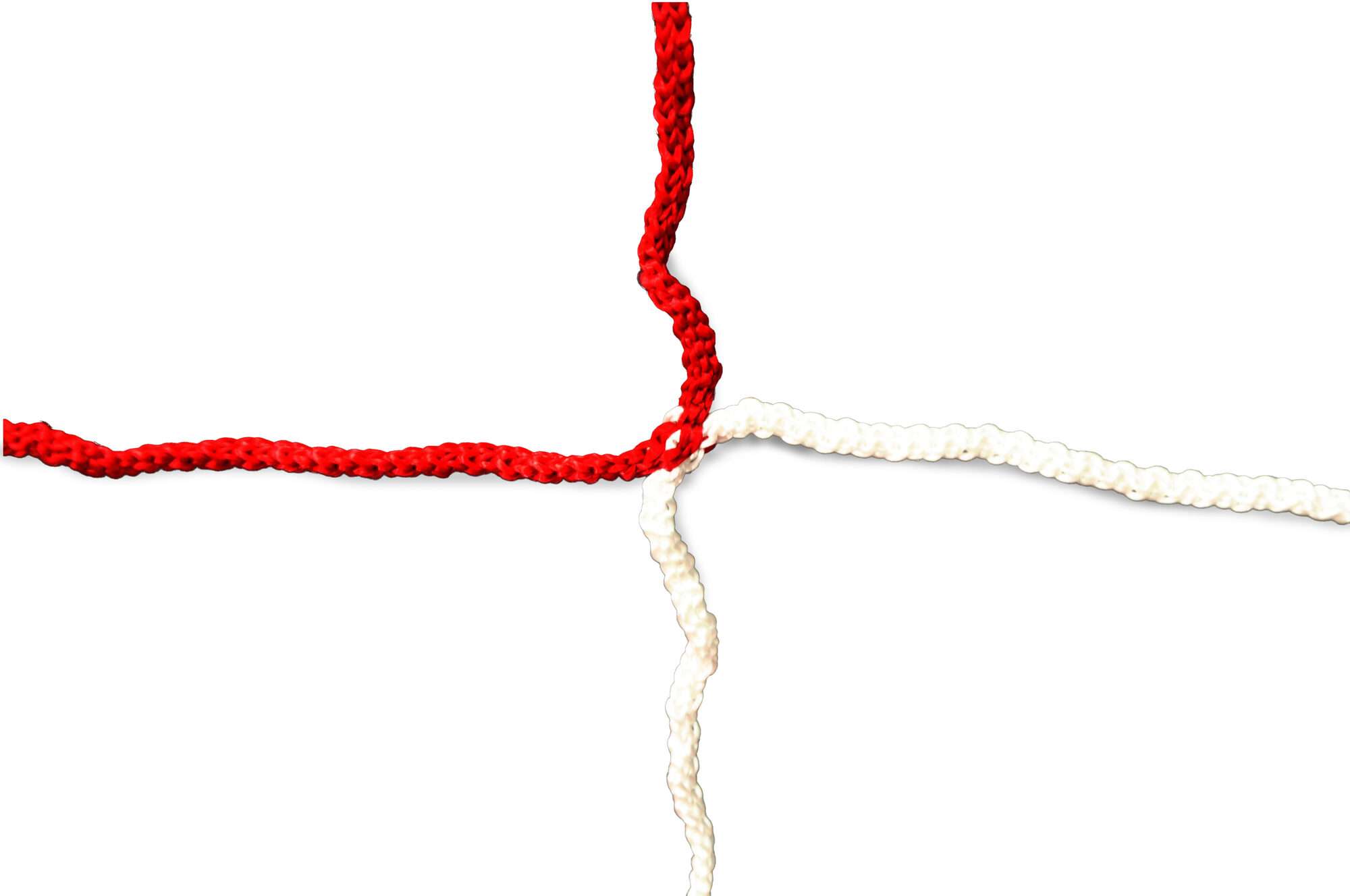 Image du produit : Red para portería de fútbol 11 4mm - Rojo/Blanco - 7.32 x 2.44 x 0.8 x 1.5m