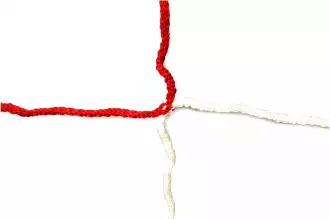 Red para portería de fútbol 11 4mm - Rojo/Blanco - 7.32 x 2.44 x 0.8 x 1.5m