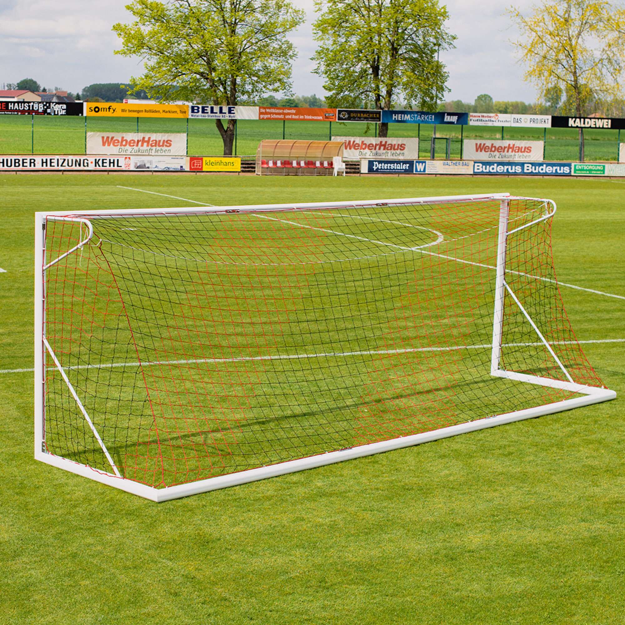 Image du produit : Red para portería de fútbol 11 (7,32 x 2,44 m) - Negra / Roja