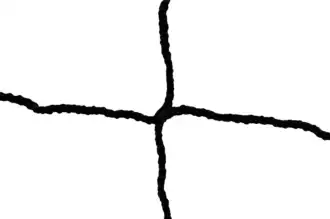 Red para portería de fútbol para estadio BOX (7,32 x 2,44 x 2 x 2m) - 4mm Negro