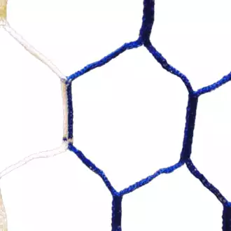 Red para portería de fútbol para estadio (box) - hexagonal 4mm Blanco/Azul