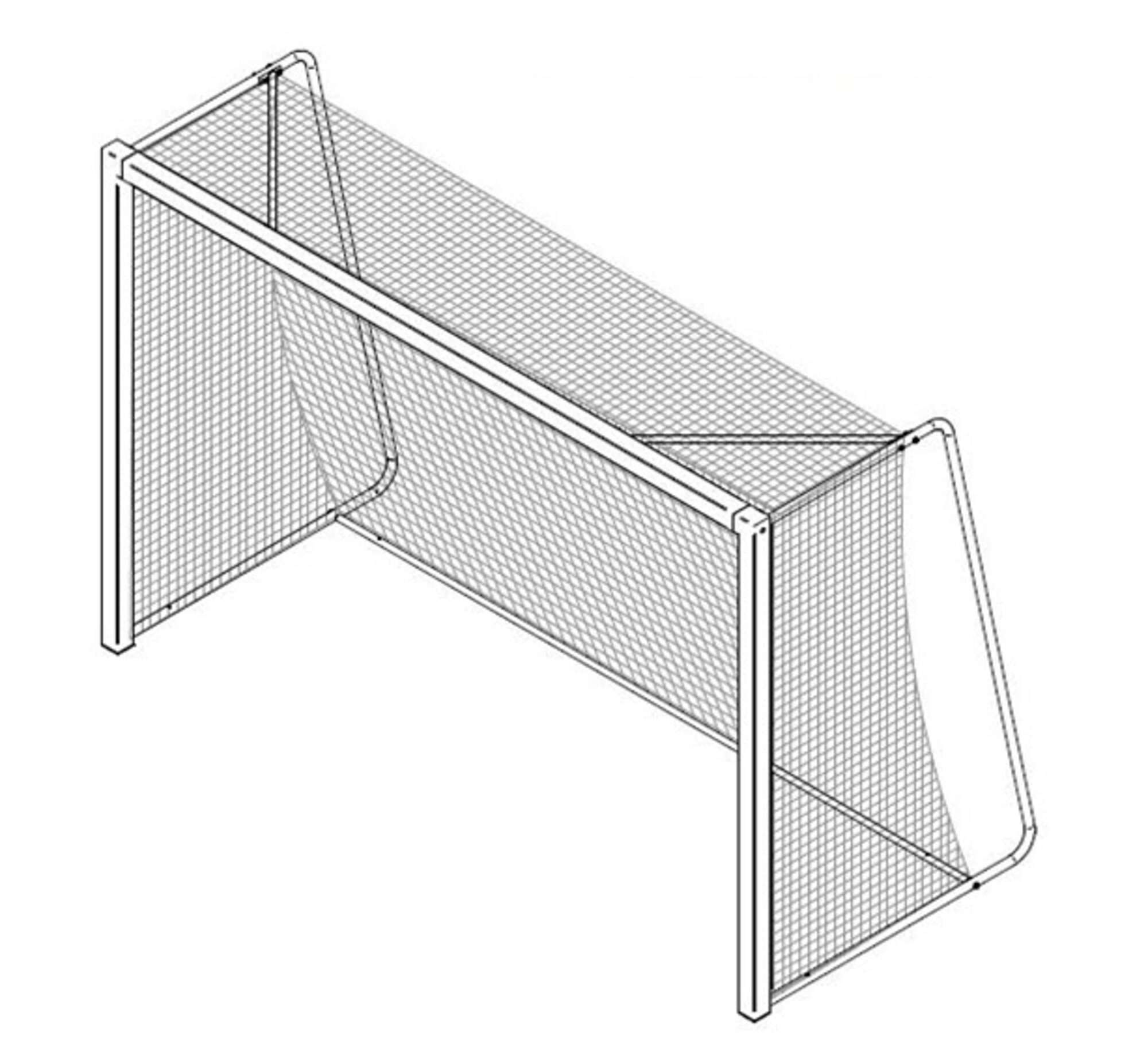 Image du produit : Portería de balonmano - Móvil - Acero o aluminio