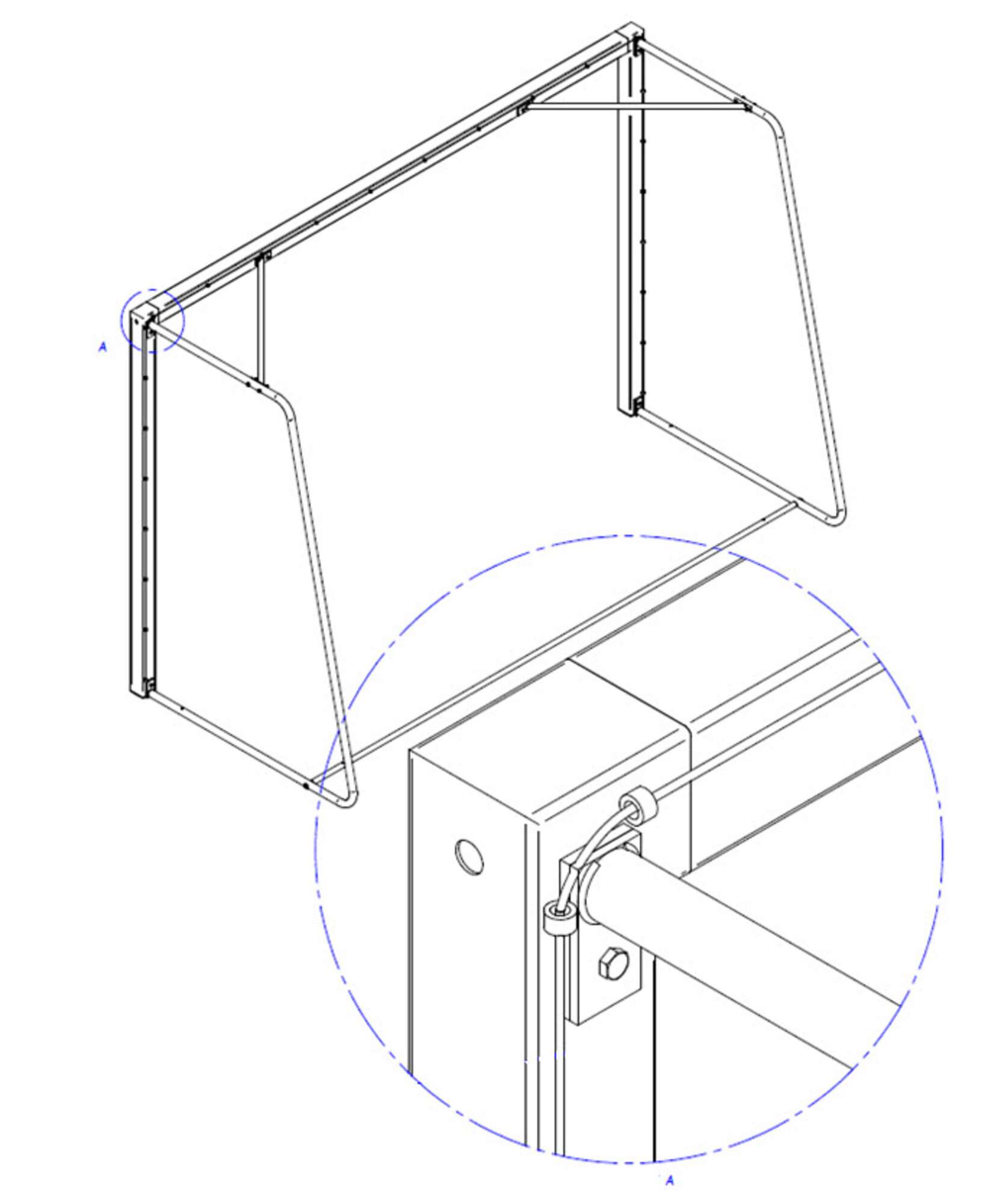 Image du produit : Portería de balonmano - Móvil - Acero o aluminio