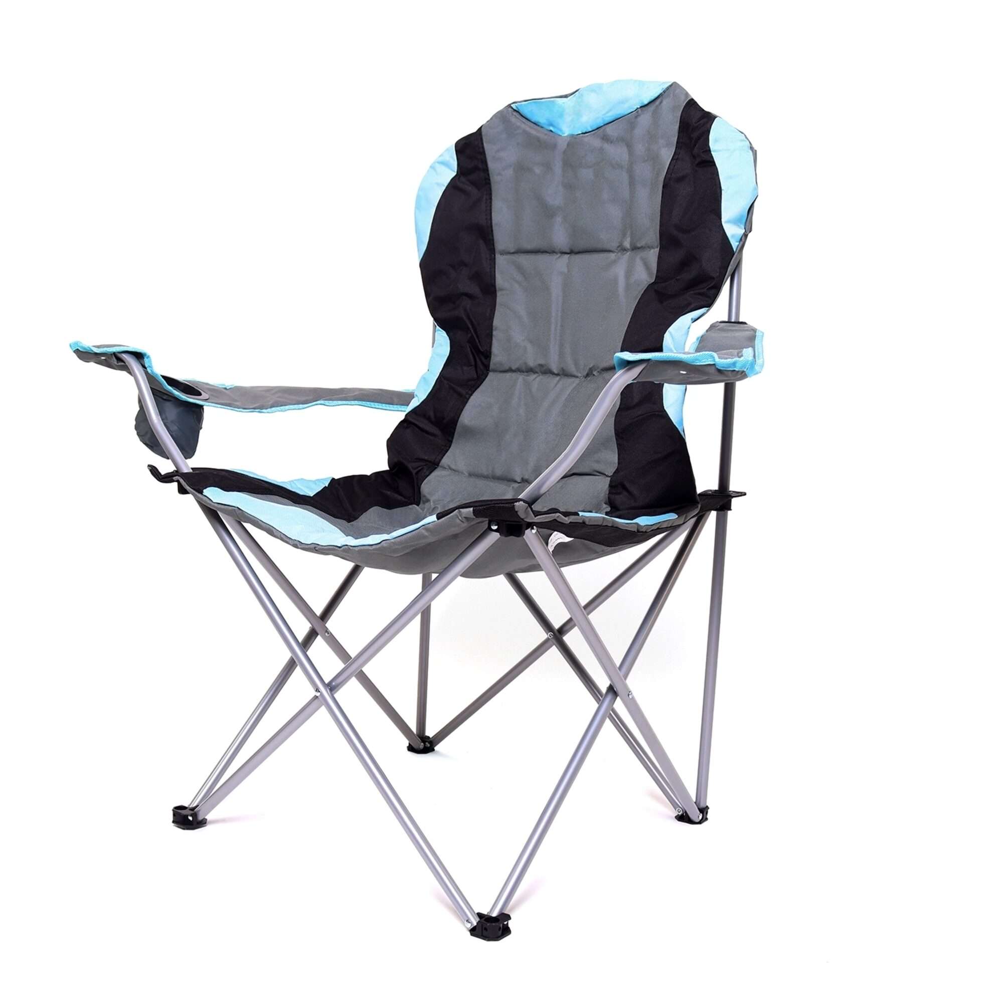 Image du produit : Juego de 2 sillas de camping con portabotellas en el reposabrazos