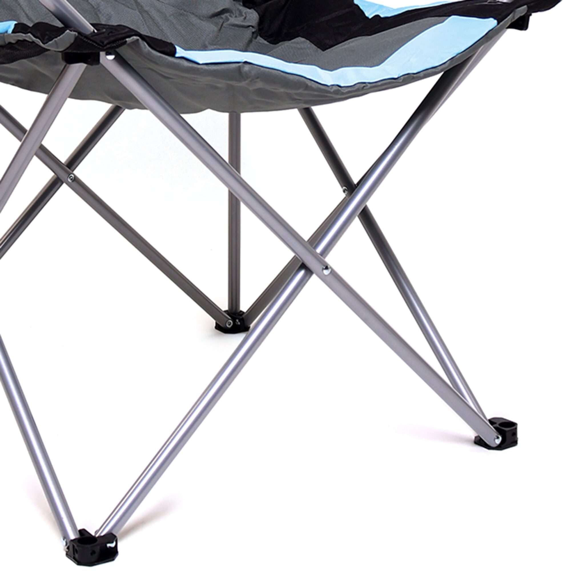 Image du produit : Juego de 2 sillas de camping con portabotellas en el reposabrazos