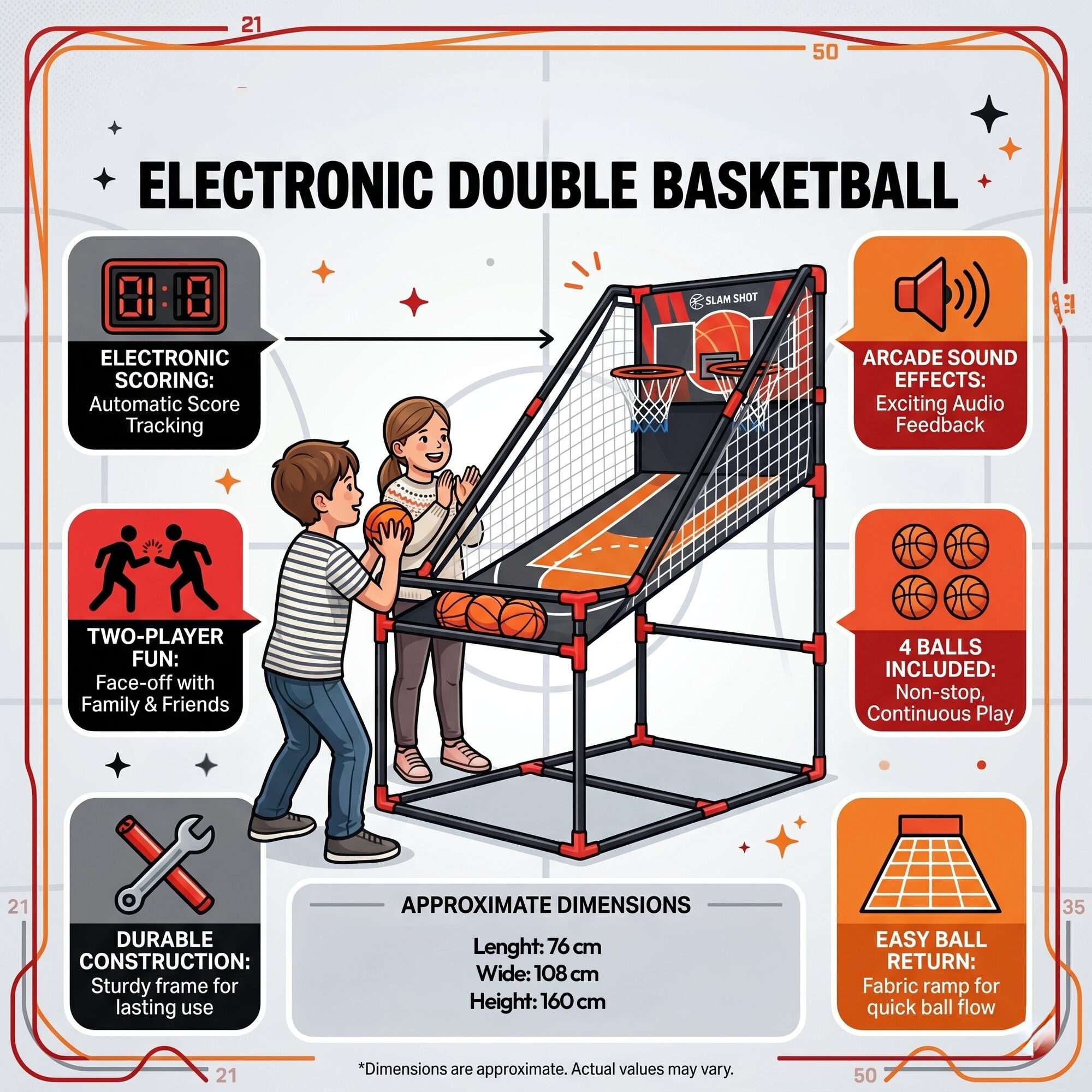 Image du produit : Double Shot Baloncesto Arcade