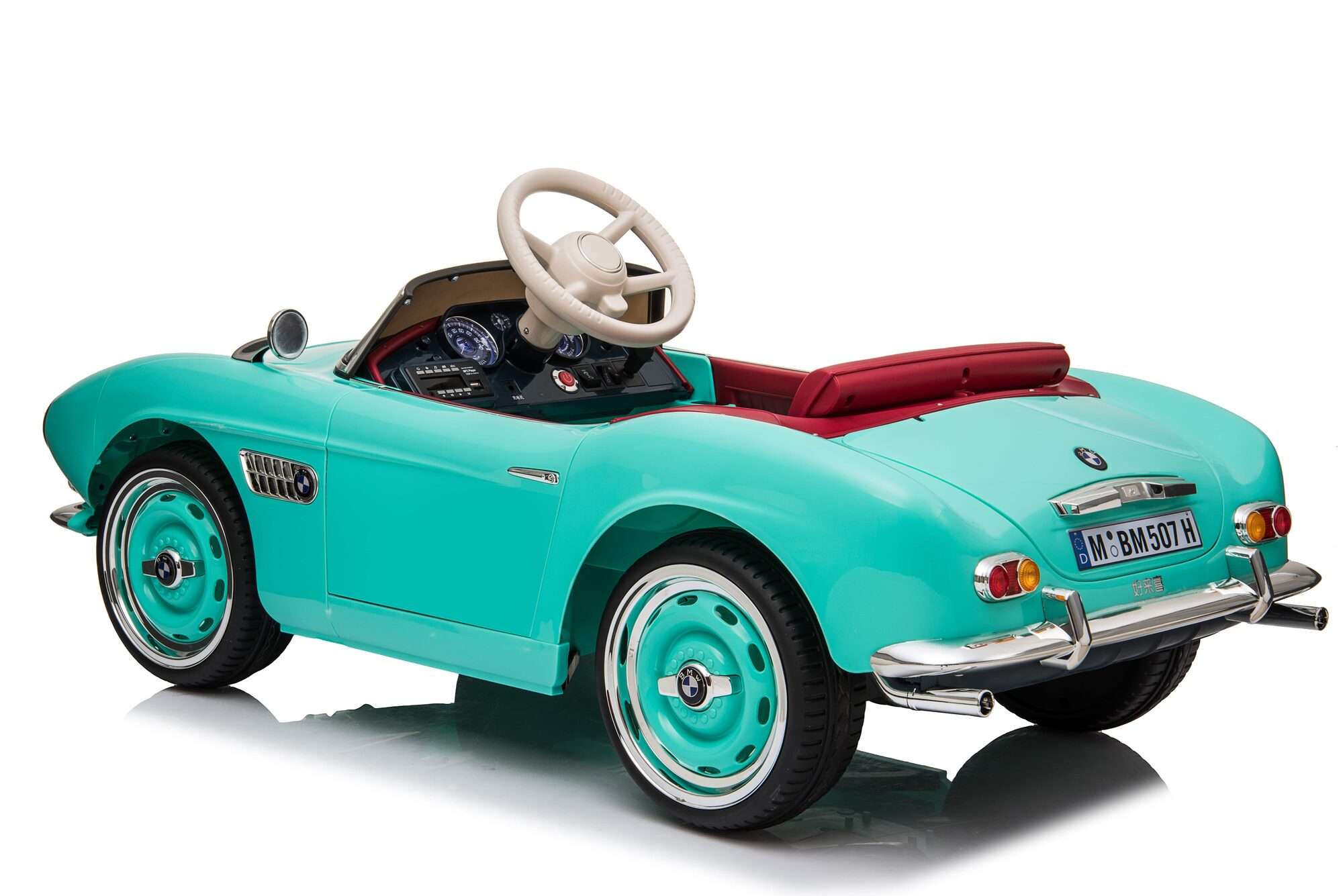 Image du produit : BMW 507 Coche eléctrico oficial para niños - Verde menta (de 3 a 8 años)