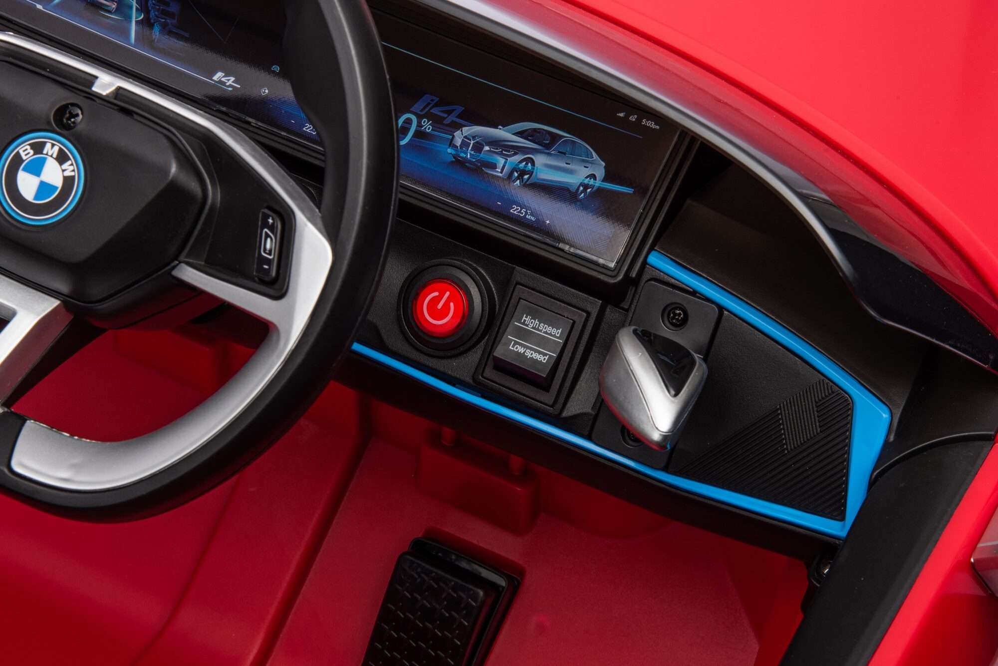 Image du produit : Coche eléctrico oficial para niños BMW i4 - Rojo metalizado (de 3 a 8 años)