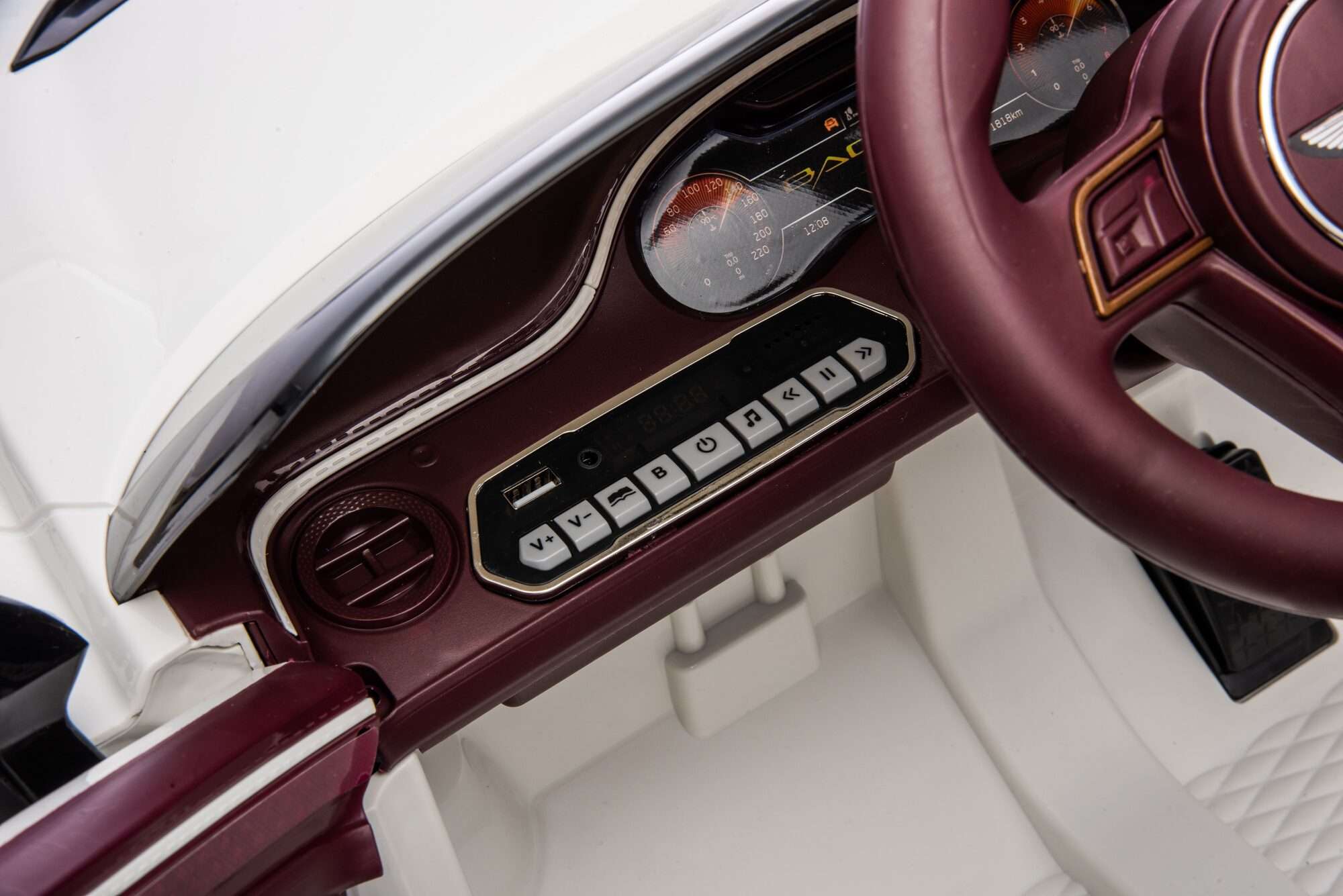 Image du produit : Bentley Bacalar Coche Eléctrico Oficial para Niños - Blanco (3 a 8 años)