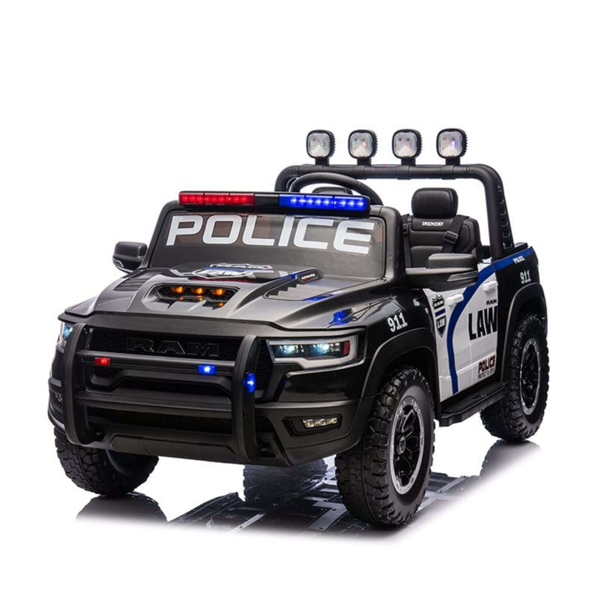 Image du produit : Licencia RAM 1500 RHO Police Super Truck en color Negro (3-8 años)