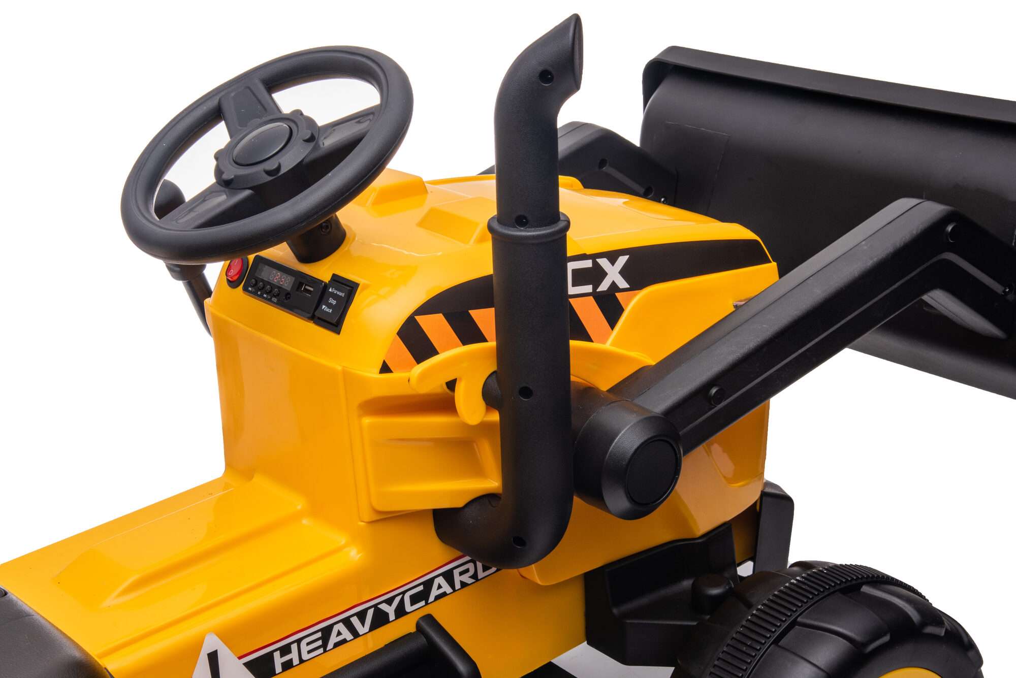 Image du produit : Camión de construcción con cuchara de arrastre delantera y trasera en color Amarillo (3-8 años)