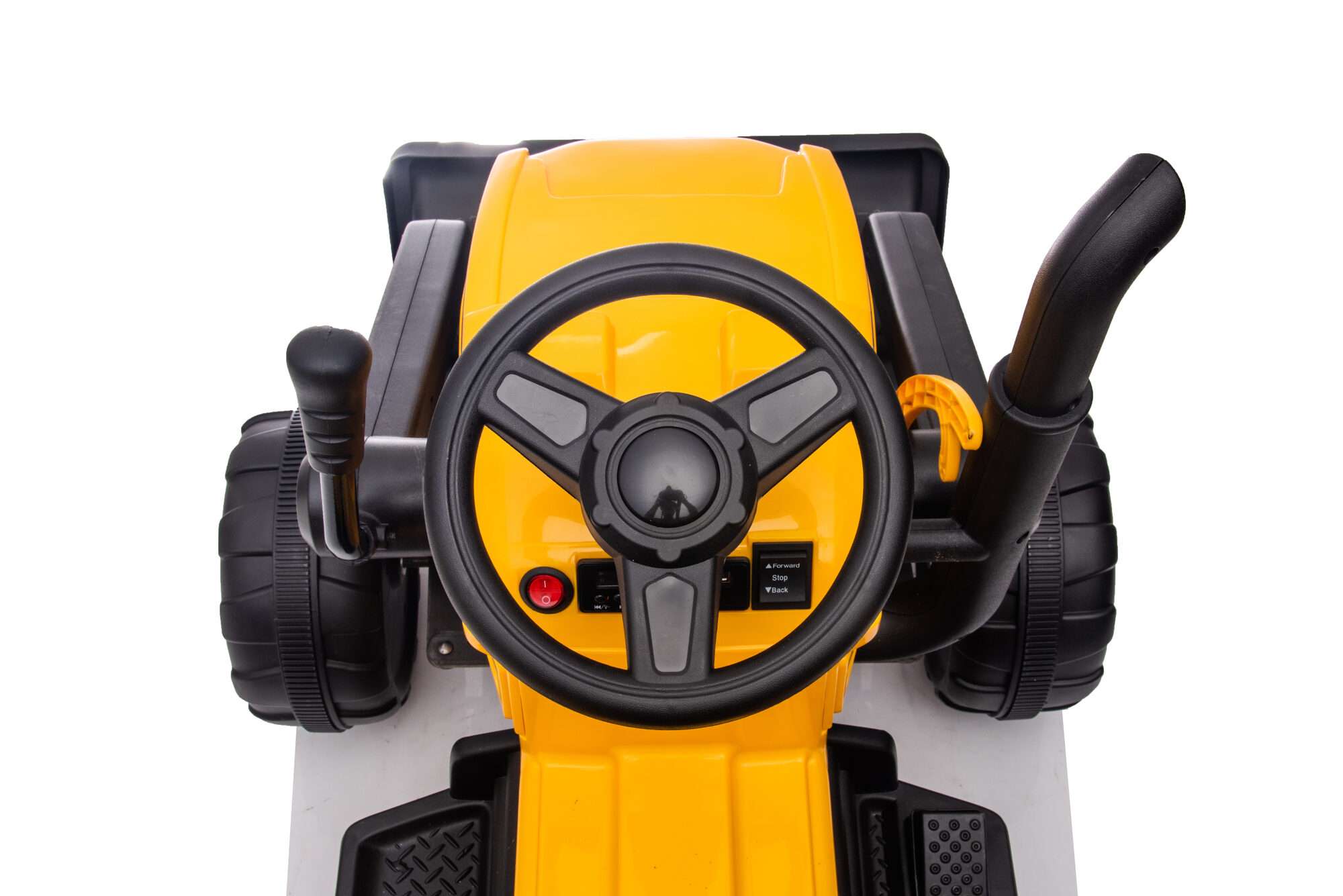 Image du produit : Camión de construcción con cuchara de arrastre delantera y trasera en color Amarillo (3-8 años)